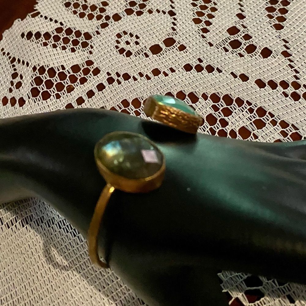 VINTAGE double gemstone bangle - Picture 4 of 6